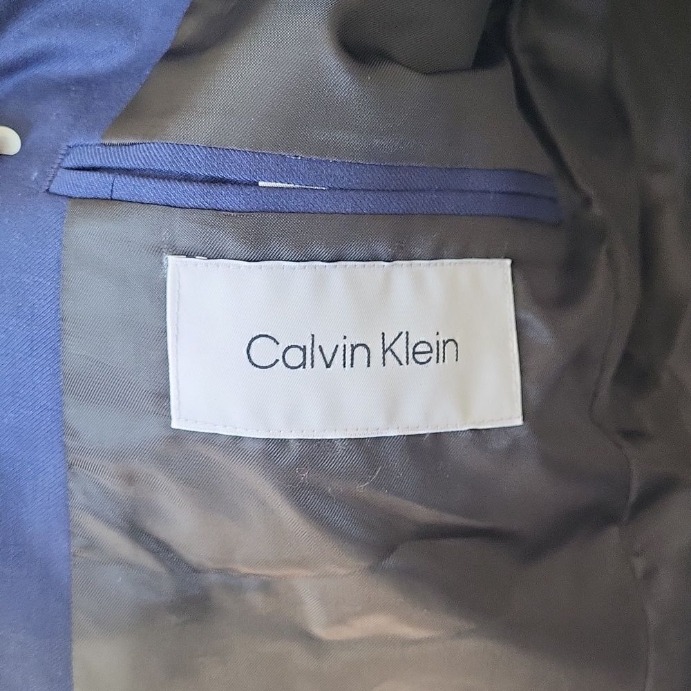 Calvin Klein Blue Slim Fit Suit Blazer Size 18R,NWT - Picture 7 of 7
